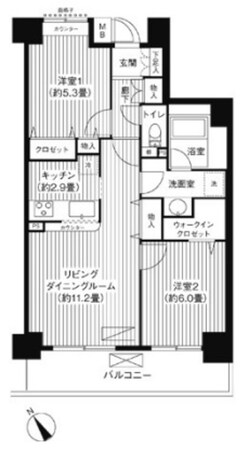 レソール本八幡の物件間取画像